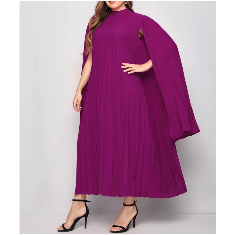 Classic Pleated Evening Formal Holiday Dress - Picture 10 of 12